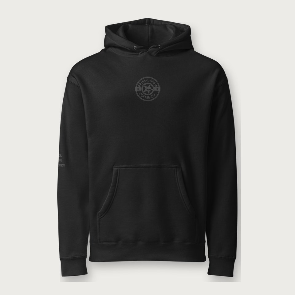 Blackout Hoodie in Black, front view